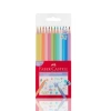 Faber Castell Kuru Boya Kalemi 12 Renk Üçgen Gövde Pastel Renkler 5171116313