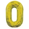 Folyo Balon 0 Rakamı Gold // Altın Renk  100 cm
