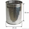 Garanti Metal 1436 Paslanmaz Tam Delikli Ofis Tipi Çöp Kovası (13 Lt)