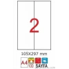 Goldmoon 2065 Laser A4 Sayfa Etiketi 105x297mm (100 Lü Paket)