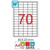 Goldmoon 2082 Laser A4 Sayfa Etiketi 40x20mm (100 Lü Paket)