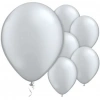 Gümüş Metalik Balon 10 Adet