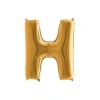 H Harfi Altın Renk Folyo Balon 100 cm