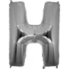 H Harfi Gümüş Folyo Balon