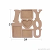 Hobi-art Çer 151 Dekoratif I Love You Tasarımlı Ahşap Resim Çerçevesi