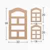 Hobi-art Ds 123 Boyanabilir Ahşap Pencere Desenli Duvar Süsü