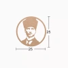 Hobi-Art DS 54 Boyanabilir Ahşap Atatürk Portresi Desenli Duvar Süsü