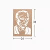 Hobi-art Ds 55 Boyanabilir Ahşap Atatürk Portresi Desenli Duvar Süsü