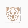 Hobi-art Ds 58 Boyanabilir Ahşap Ayı Desenli Duvar Süsü