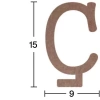Hobi-art H 04 Ayakta Durabilen Ahşap Ç Harfi (18 Mm Kalınlık)
