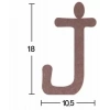 Hobi-art H 13 Ayakta Durabilen Ahşap J Harfi (18 Mm Kalınlık)