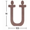 Hobi-art H 26 Ayakta Durabilen Ahşap Ü Harfi (18 Mm Kalınlık)