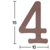 Hobi-art H 37 Ayakta Durabilen Ahşap 4 Rakamı (18 Mm Kalınlık)