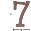 Hobi-art H 40 Ayakta Durabilen Ahşap 7 Rakamı (18 Mm Kalınlık)