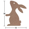 Hobi-art H 65 Ayakta Durabilen Ahşap Tavşan (18 Mm Kalınlık)