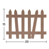 Hobi-Art H 87 Ayakta Durabilen Ahşap Bahçe Çiti (18 mm Kalınlık)