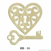 Hobi-Art KD 08 - Kalp ve Anahtar Dekoratif Mini Ahşap Obje