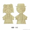 Hobi-Art KD 105 - Erkek ve Kadın Çifti Dekoratif Mini Figür Ahşap Süs Objeler