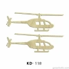 Hobi-Art KD 118 - Helikopter Figürlü Dekoratif Mini Ahşap Obje