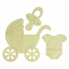 Hobi-Art KD 323 Bebek Ürünleri Figürlü Mini Ahşap Obje