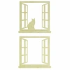 Hobi-Art KD 330 Pencere ve Kedi Figürlü Mini Ahşap Obje