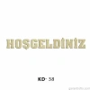 Hobi-Art KD 38 - Hoşgeldiniz Yazılı Dekoratif Mini Ahşap Obje