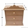 Hobi-art Ku 274 Boyanabilir Ahşap Mini Çekmeceli Sandık