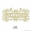 Hobi-art L 108 Lazer Kesim Kuş Desenli Welcome Yazılı Süs