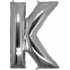 K Harfi Gümüş Folyo Balon