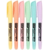 Kraf Fosforlu İşaretleme Kalemi Seti Cep Tipi 6 Renk Pastel Renkler