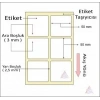 Kuşe Barkod Etiketi 50x50 2 Li 1500 Lü