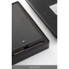 Laton Seilu A5 Premium Termo Deri Yumuşak Kapak Lüks Defter Metal Kutu Seti Çizgili 14.6x20.8cm 128 Yaprak Siyah