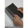 Laton Viilea A5 Premium Termo Deri Yumuşak Kapak Pvc A5 Kaydırıcı Çanta,pvc A6 Yapıştırıcı Cep Defter 14x21cm 96 Sayfa Koyu Gri