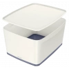 Leitz 5216 MyBox Gri Beyaz Kapaklı Geniş Saklama Kutusu