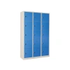 Metal 15 Gözlü Öğretmen Dolabı Mavi Gri Renk (Asma Kilitli)