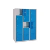 Metal 15 Gözlü Öğretmen Dolabı Mavi Gri Renk (asma Kilitli)