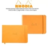 Rhodia Boutique Webnotebook Italyan Deri Kısa Kenarlı Ciltli(yandan) Çizgili Defter Turuncu Sert Kapak