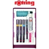 Rotring S0699370 İsograf Pergelsiz Rapido Kalem Set Kolej Set