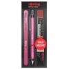 Rotring Visuclick Versatil Kalem + Jel Kalem + Min + Silgi Okul Seti 0.7 mm PEMBE