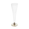 Şampanya Bardağı Metalize Altın Ayaklı 120 ml - 6 Adet