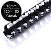 Sarff 18mm Plastik Spiral Siyah 120-160 Yaprak Kapasiteli (100 lü Kutu)