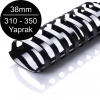 Sarff 38mm Plastik Spiral Siyah 310-350 Yaprak Kapasiteli (50 Li Kutu)