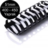 Sarff 51mm Plastik Spiral Siyah 400-450 Yaprak Kapasiteli (50 Li Kutu)