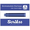 Scrikss Dolma Kalem Kartuşu 6lı Kutu MAVİ