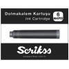 Scrikss Dolma Kalem Kartuşu 6lı Kutu SİYAH