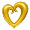 Şekilli Kalp Altın Renk Folyo Balon