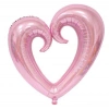 Şekilli Kalp Pembe Renk Folyo Balon