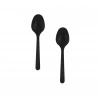 Siyah Lüks Plastik Büyük Kaşık ( 100 Adet )
