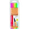 Stabilo Point 88 İnce Uçlu Keçeli Kalem Seti 6 Renk Neon Paket