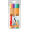 Stabilo Point 88 İnce Uçlu Keçeli Kalem Seti 8 Renk Pastel Paket